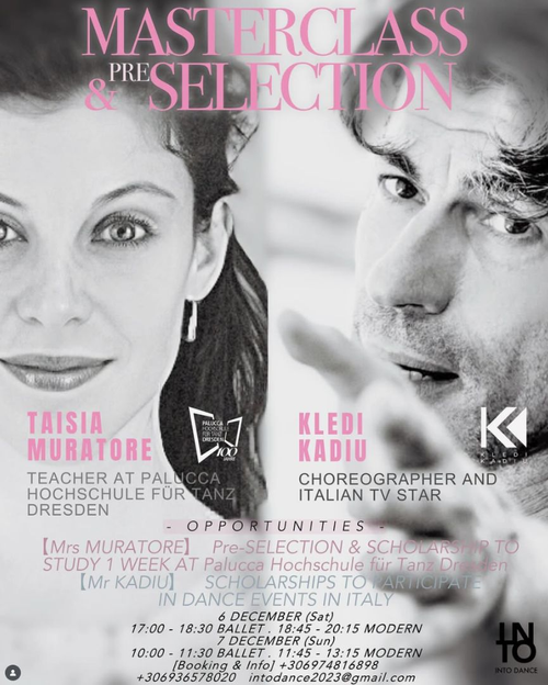 Φωτογραφία MASTERCLASS PRE-SELECTION for PALUCCA HOCHSCHULE FUR TANZ DRESDEN & SCHOLARSHIPS
